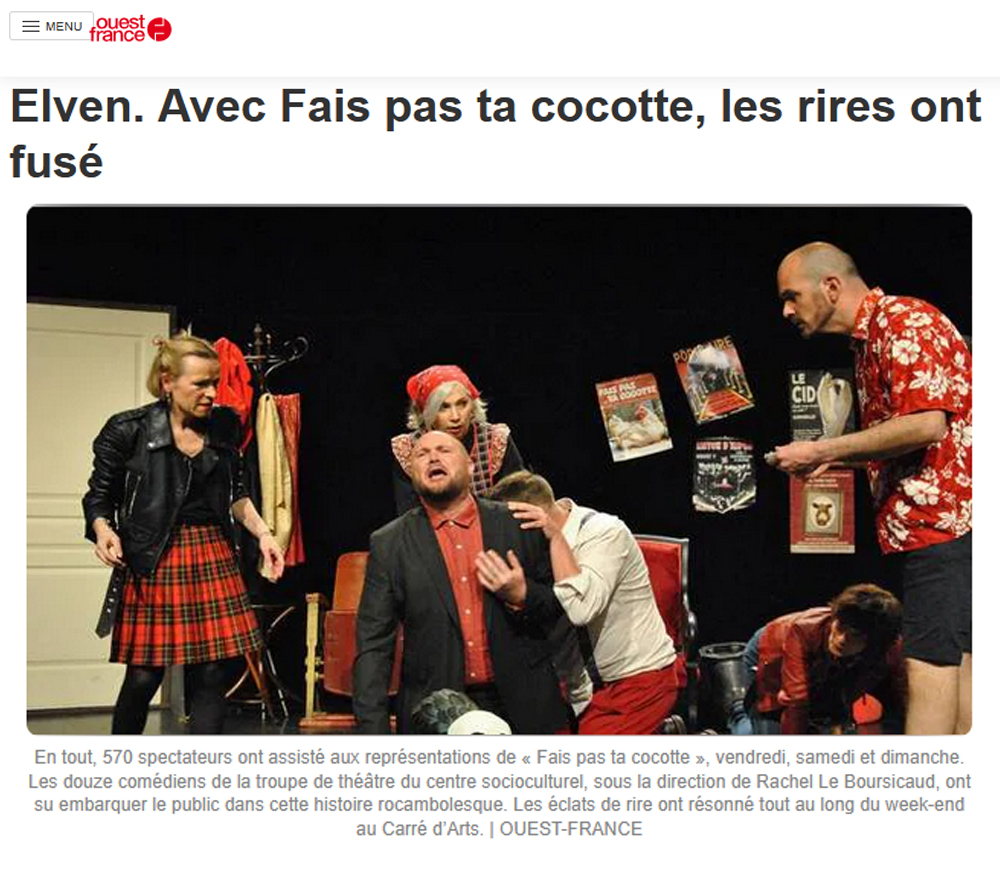 la troupe de théâtre du centre socio-culturel d'Elven
